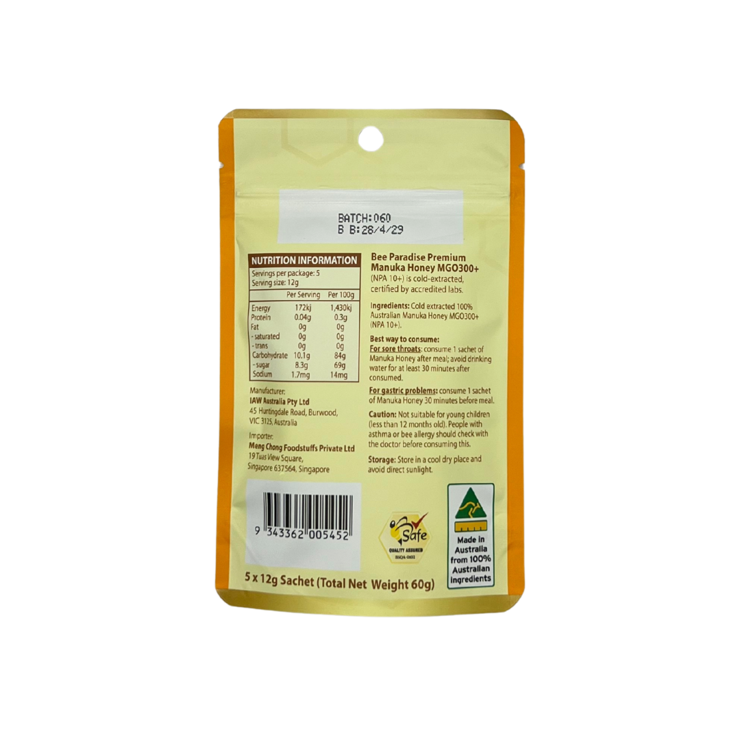Premium Manuka Honey MGO 300+ Sachet
